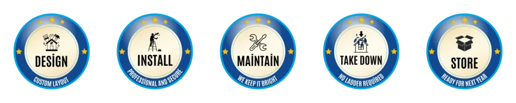 Johnny Tsunami Christmas Badges