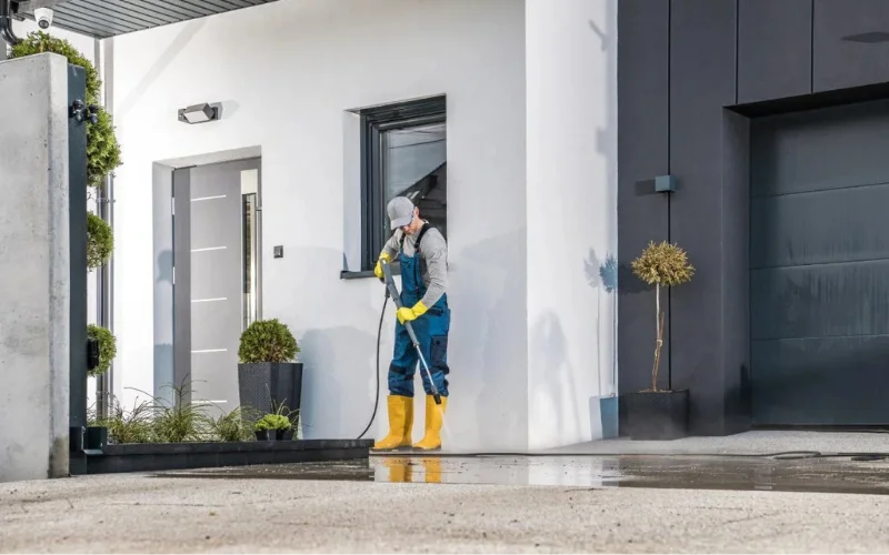 Exterior storefront entrance cleaning for commercial property in Seattle