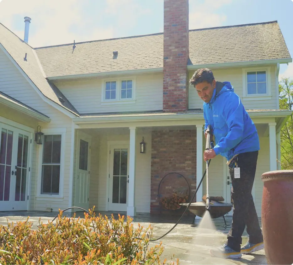 Professional exterior pressure washing process for residential property in Bremerton, WA